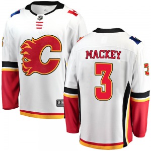 Calgary Flames Connor Mackey 3 Away 2022 Stanley Cup Final Breakaway Men  Jersey - White - Bluefink